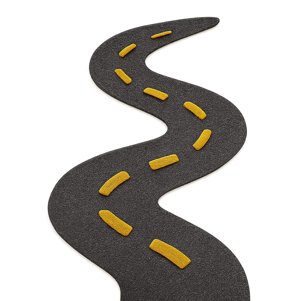 Winding road graphic